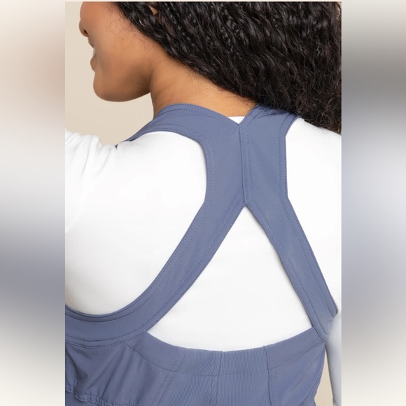 POPFLEX Periwinkle Sleeveless Jumpsuit Petite NWT - Picture 10 of 11